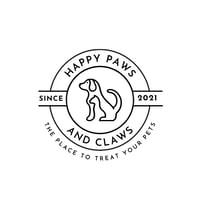 Happy Paws and Claws Natural & Vegetarian Dog and Cat Treats logo