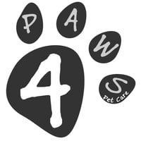 4 paws pet care logo