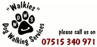 "Walkies" Dog Walking Services logo
