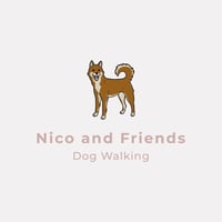 Nico and Friends dog walking logo