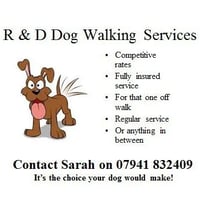 R & D Dog Walking (Dog Walkers and Fully Licensed Boarders) logo