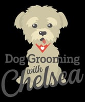 Dog Grooming with Chelsea logo