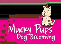 Mucky Pups Dog Grooming logo