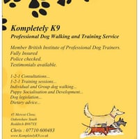 Kompletely K9 Dog Training (Professional 1-2-1 training and Behavioural Assessments.) logo