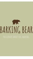 Barking Bear Dog walking logo