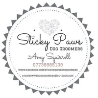 Sticky Paws Dog Groomers logo