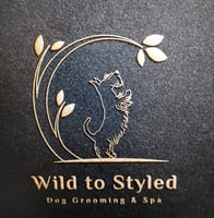 Wild to styled dog grooming logo