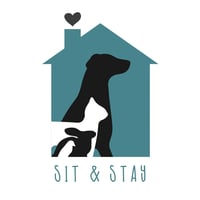 Sit and Stay dog home boarding and daycare logo