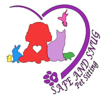 Safe and snug pet sitting and dog walking logo