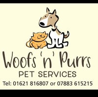 Woofs 'n' Purrs Pet Services logo