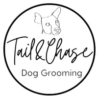 Tail and Chase Dog Grooming logo