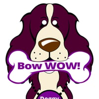 Bow wow doggy day care logo