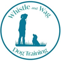 Whistle and wag dog training logo